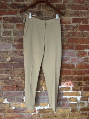 NWT Burberry Tan Wool Tailored Ankle Trousers